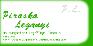 piroska leganyi business card